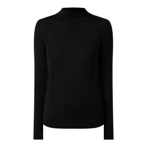 Sweter z wywijanym kołnierzem z żywej wełny model ‘Sweetpea’