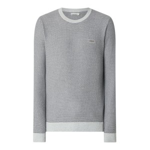 Sweter z oczkami z fakturą model ‘Doril’