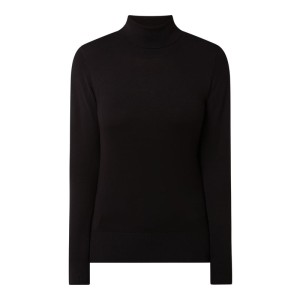 Sweter z wywijanym kołnierzem z mieszanki wiskozy model ‘Astrid’