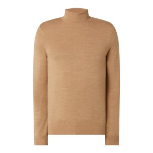 Sweter z wywijanym kołnierzem z wełny model ‘Nevile’
