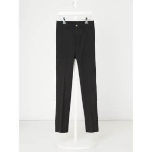 Spodnie do garnituru o kroju slim fit z kantem
