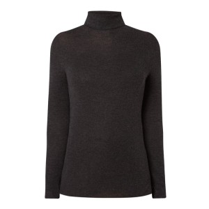 Sweter z wywijanym kołnierzem z domieszką kaszmiru