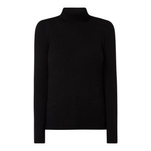 Sweter z wywijanym kołnierzem z domieszką kaszmiru