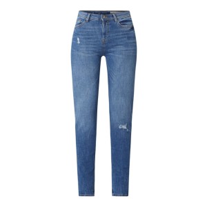 Jeansy o kroju slim fit z wysokim stanem z bawełny ekologicznej