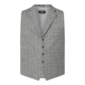 Kamizelka o kroju slim fit ze wzorem w kratę glencheck model ‘Civiz’
