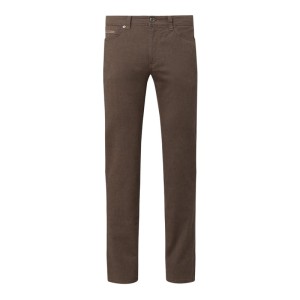 Spodnie o kroju straight fit z dodatkiem streczu model ‘Cadiz’