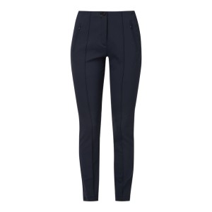 Spodnie ze streczu o kroju skinny fit z kantem