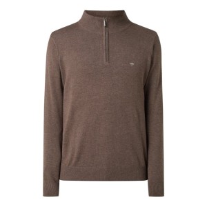 Bluza z kołnierzem z bawełny z wyhaftowanym logo