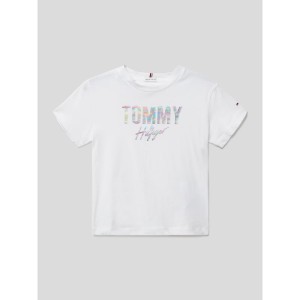 T-shirt o kroju regular fit z czystej bawełny z nadrukiem z logo