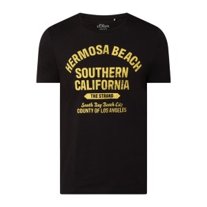 T-shirt o kroju regular fit z bawełny ekologicznej