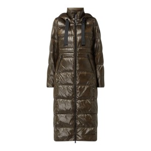 Płaszcz puchowy z efektem metalicznym