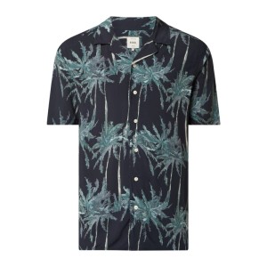 Koszula casualowa o kroju slim fit z wiskozy z krótkim rękawem model ‘Flake’