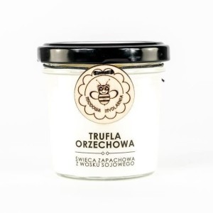ŚWIECA TRUFLA ORZECHOWA 120 ML, MIODOWA MYDLARNIA