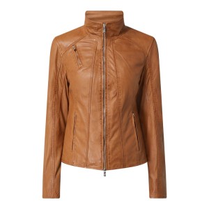 Kurtka skórzana w stylu Biker model ‘Halina’