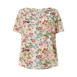 T-shirt PLUS SIZE ze wzorem na całej powierzchni model ‘Vica’