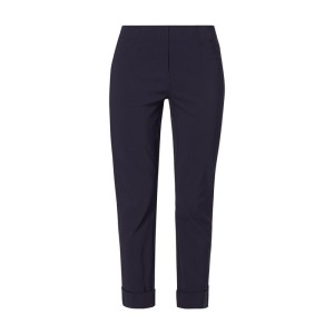 Spodnie materiałowe o kroju slim fit z elastycznym pasem