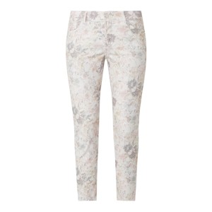 Spodnie o kroju slim fit z dodatkiem streczu o dł. 7/8