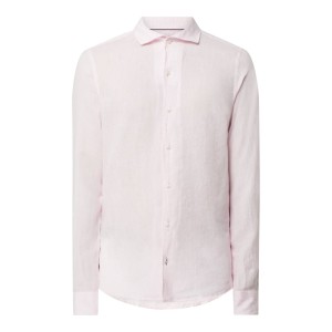Koszula lniana o kroju slim fit model ‘Peppe’