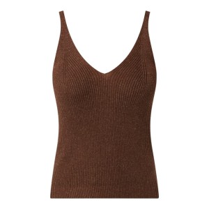 Top z dzianiny z dodatkiem lnu