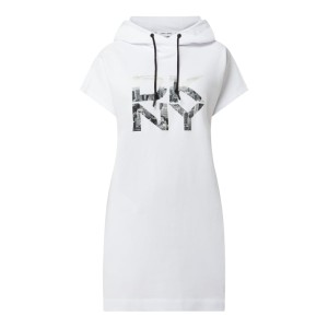 Sukienka z dzianiny dresowej z kapturem