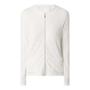 Bluza rozpinana o fakturze plastra miodu