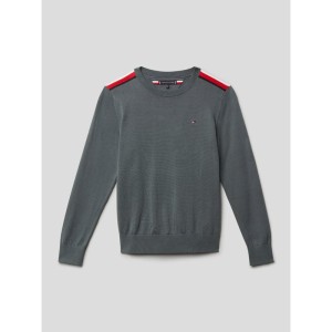 Sweter z paskami w kontrastowym kolorze