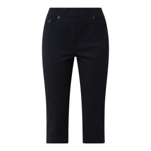 Spodnie capri o kroju slim fit z dodatkiem streczu model ‘Pamona’