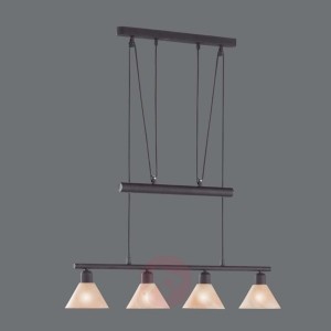 Lampa wisząca Zug, regulowana wysokość, 4-punktowa