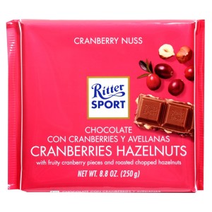 Ritter Sport - Czekolada mleczna z kawałkami słodzonej suszonej ż... siekanymi orzechami