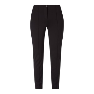 Spodnie ze streczu o kroju slim fit z przyszytym kantem