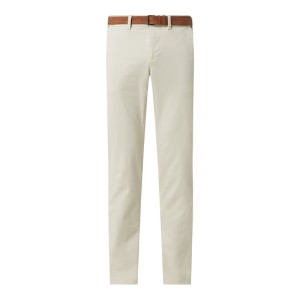 Chinosy z dodatkiem streczu i paskiem model ‘John’