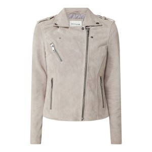 Kurtka ze skóry welurowej