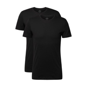 T-shirt o kroju body fit z bawełny pima w zestawie 2 szt.