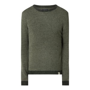 Sweter z dodatkiem wełny i aksamitną przędzą model ‘Sören’