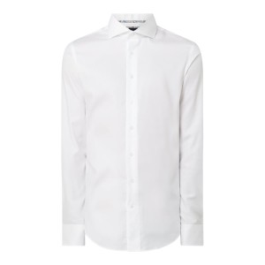 Koszula biznesowa o kroju slim fit z diagonalu