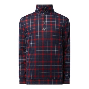 Bluza z kołnierzem ze wzorem w romby