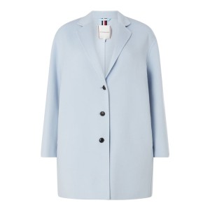 Płaszcz wełniany PLUS SIZE z kołnierzem z połami