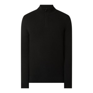 Bluza z kołnierzem z mieszanki wełny model ‘Primo’