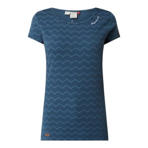 T-shirt ze wzorem w zygzaki model ‘Mint Chevron’