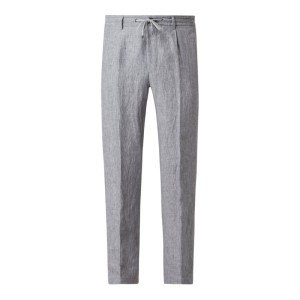 Spodnie do garnituru o kroju slim fit z lnu model ‘Eames’