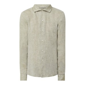 Koszula lniana o kroju slim fit model ‘Peppe’