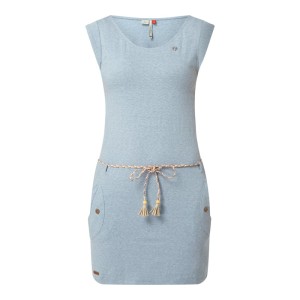 Sukienka z dżerseju z paskiem w talii