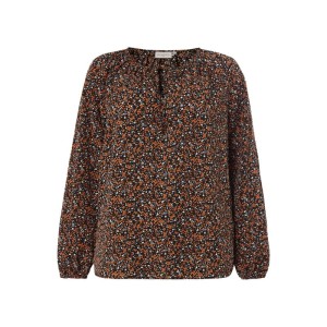 Bluzka PLUS SIZE ze wzorem na całej powierzchni model ‘Nori’