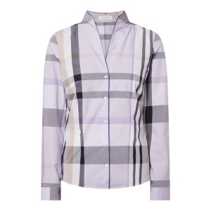 Bluzka ze spiczastym dekoltem ze stójką