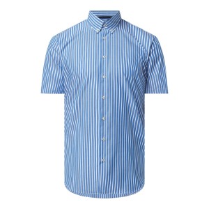 Koszula biznesowa o kroju regular fit z bawełny z krótkim rękawem