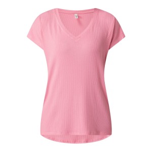 T-shirt z prążkowaną fakturą