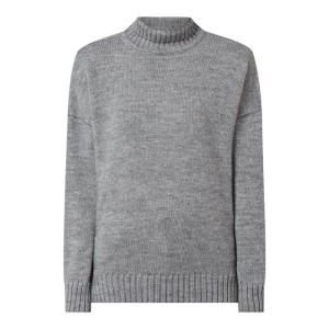 Sweter z wywijanym kołnierzem z dodatkiem wełny z alpaki