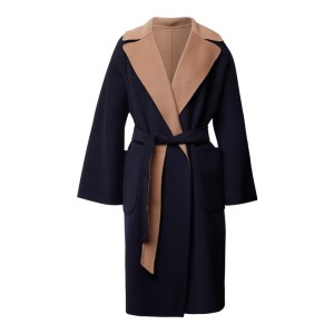 Płaszcz dwustronny z paskiem w talii