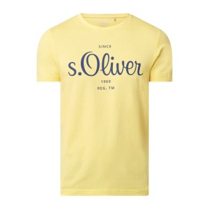 T-shirt o kroju regular fit z bawełny ekologicznej