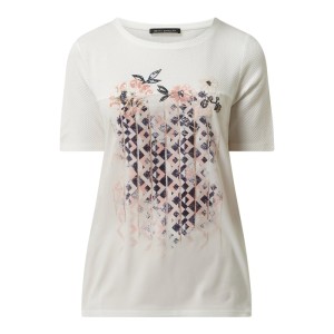 T-shirt z wstawką w kontrastowym kolorze